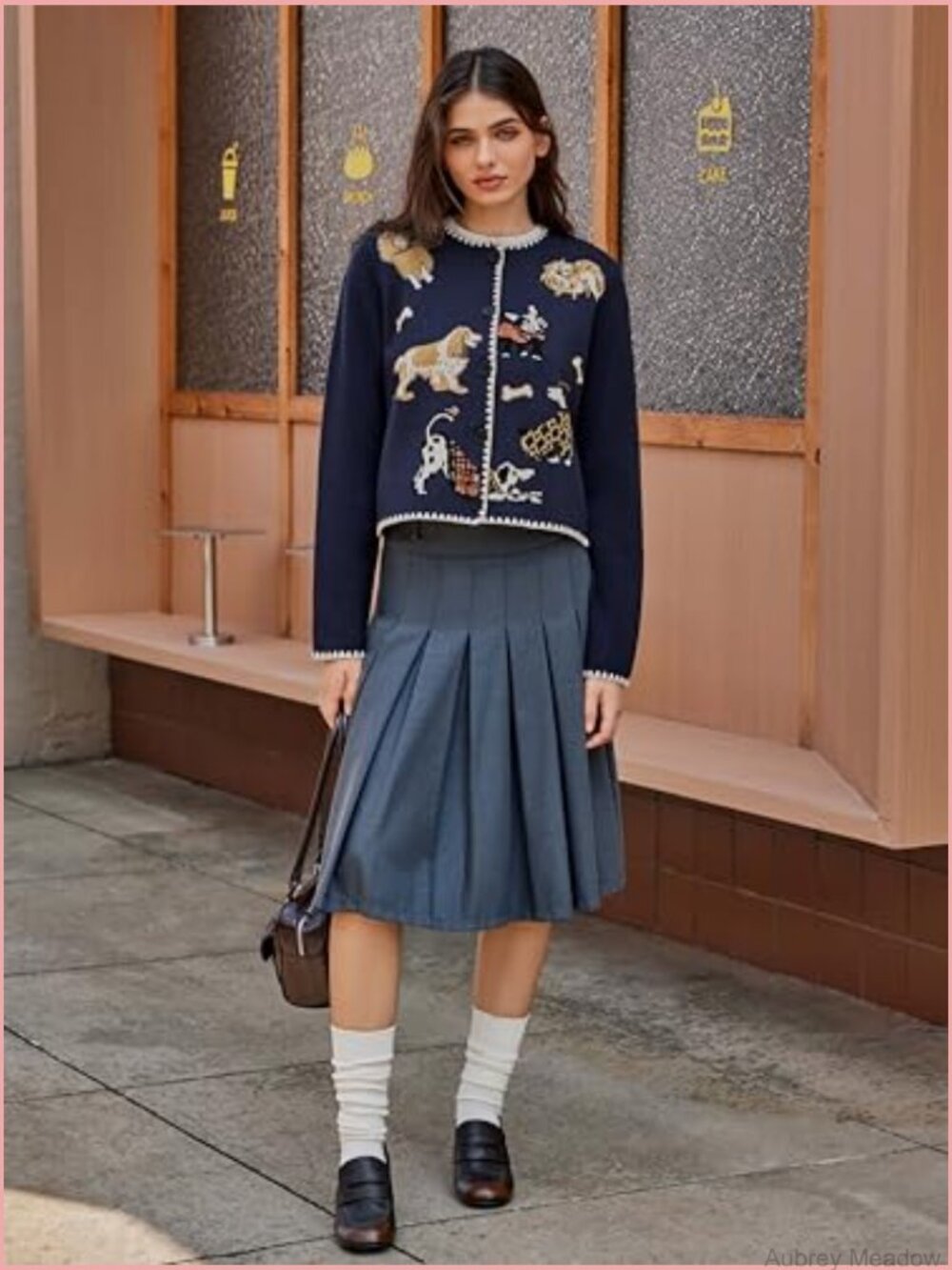 Cardigan Sweater for Women Crew Neck Button Down Long Sleeve Knit Fall Winter - Picture 2 of 7